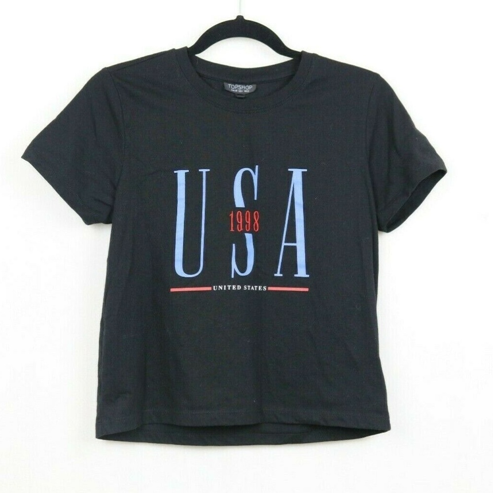 Topshop Embroidered 1998 USA T-Shirt